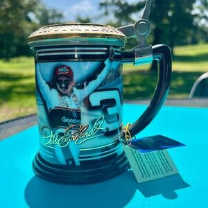 Franklin Mint Blue and Gold Racing Mug Dale Earnhardt collection